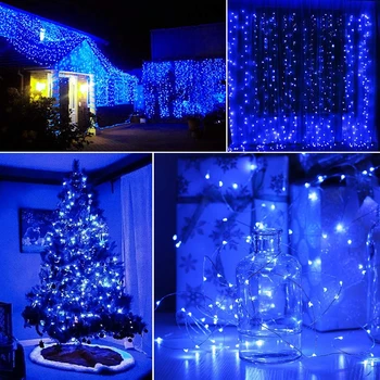 10M 20M de Cobre Luzes de Fadas Interior Solar Impermeável Exterior de Luzes para Decoração de Jardins em Casa a Festa de Dança de Natal