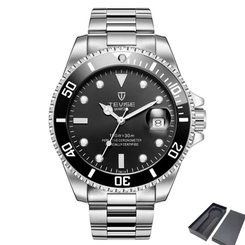 Dropshipping GMT Relógios de homens de Negócios de Moda Impermeável Relógio de Pulso de Quartzo Homens de Marca de Luxo Aço Inoxidável Esporte Relógio Masculino