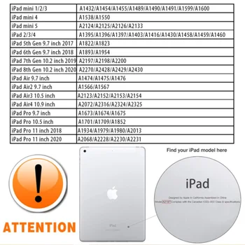 Estojo de proteção para Apple IPad 2 3 4/iPad (5ª Geração/6 Gen/7ª Geração)/Ar/Ar 2 Ar 3 Anti-queda Espaço de Série de Couro do Caso de Tablet