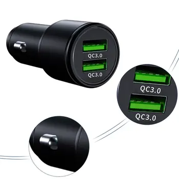 QC3.0 Dual Carregador do Carro de USB 2 Portas 3,0 A Cig Soquete do Isqueiro do Auto Rápido Charing