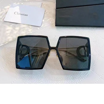 2021 Mulheres Homens Óculos de sol da forma Cristã De 30 Montaigne, Extra Grande Moldura Quadrada UV400 Óculos Polarizados Com Caixa Original