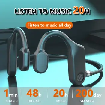 Novo Osso Condução de Fones de ouvido Bluetooth sem Fio 5.1 Esportes IPX5 Impermeável Fone de ouvido Estéreo Mãos-livres Fone de ouvido Com Microfone