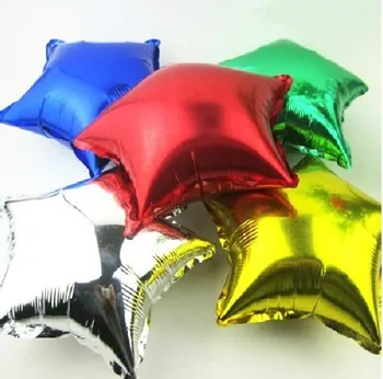 50pcs/lotes de vendas por atacado de 10 polegadas Estrelas, Folha de Alumínio, Balões de aniversário, Festa de Casamento, decoração de balão LZ-238