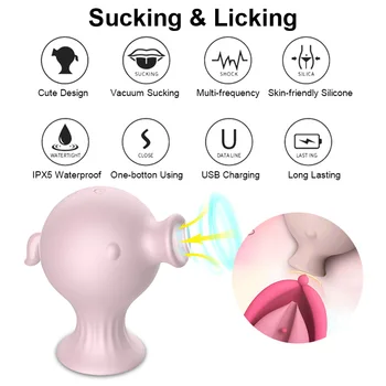 Chupando Lambendo Vibrador no Clitóris Otário Estimulador Mamilo Massagem Brinquedos Sexuais para as Mulheres, o Sexo Oral Vibrador Erótica Produtos para Adultos