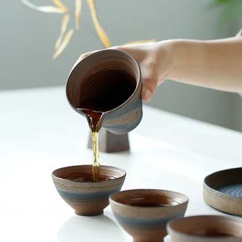 Caneca de cerâmica para o Chá Vintage de Cerâmica Grosseira Justo Copa de 170 ml / 190ml Cha Hai Chá Jarro Chinês de Kung Fu Teaware Acessórios, Artesanato