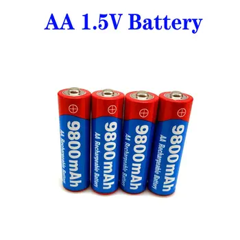 2021 New2~20pcs/lote Marca bateria recarregável AA 9800mah 1,5 V pilhas Novas Recarregável batery para o diodo emissor de luz de brinquedo mp3
