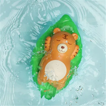 Único a venda bonito dos desenhos animados de animais urso clássico o bebê de água brinquedo de natação de bebê urso ferida cadeia de mecânica crianças praia de banhos de brinquedo