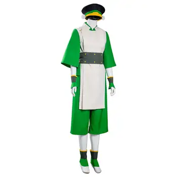 TAvatar: The Last Airbender Toph bengfang Cosplay Traje que Veste Calças de Roupas de Halloween, Carnaval Terno
