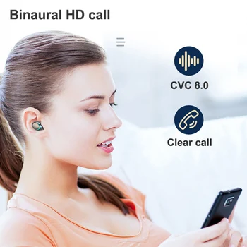 Symoso TWS Fones de ouvido sem Fio Headphone 3500mAh Caixa de Carregamento 9D fone de ouvido Estéreo Bluetooth Fone de ouvido Com Microfone Para Smartphone Pad