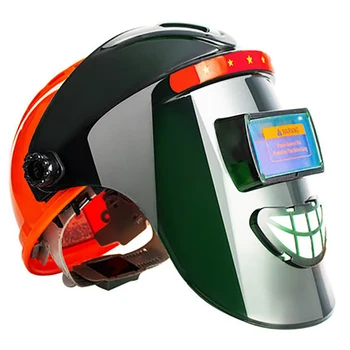 Capacete de Escurecimento Automático Máscara de Solda montado na Cabeça facial Abrangente de Proteção de Soldagem Cap Soldador Equipamento de Proteção