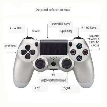 Jogo joystick PS4 sem fio Bluetooth para Sony controlador de 4Pro/PC/tablet/gamepad/Vapor/iPad/Slim