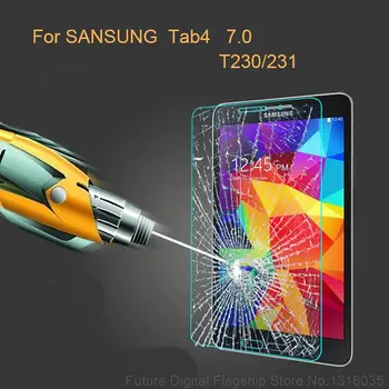 2pcs de 0,3 mm 9H Vidro Temperado Protetor de Tela Para Samsung Galaxy Tab 4 7.0 T230 T231 T235 T237P CINCO T239C Tablet Película Protetora