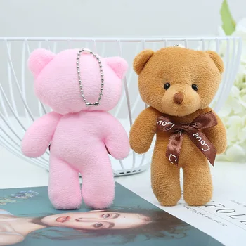 50Pcs/Monte 12cm Urso de Pelúcia Mini ursinho de Pelúcia Bonecas Pequeno Presente para a Festa de Casamento de Presente do Pendente Teddy Bonito Boneca chaveiro presentes
