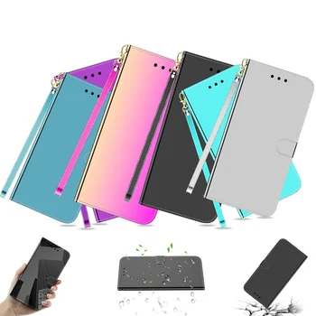 Luxo Espelho Flip Case Para o Huawei Honor 10X lite 10i 20i 8A 8S Y5 Y6 2019 Y5P Y6P Y7A P Smart 2020 2021 P30 P40 Pro Tampa Funda