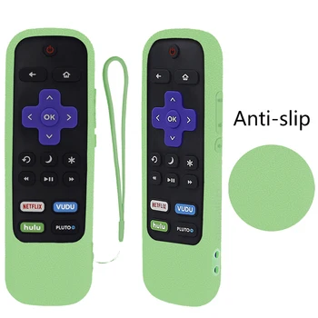 Estojo de proteção para o TCL Roku TV Vapor Vara 3600R 3800/3900 Remoto Capa de Silicone à Prova de Choque Controlador da Pele Anti-Derrapante