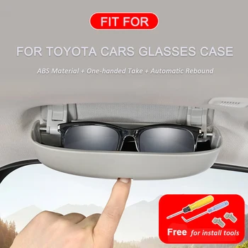 Carmilla Carro ABS Suporte de Óculos de Caso para Toyota Yaris Prévia 2013-2021 Acessórios de decoração de Óculos Titular de Armazenamento de Caixa de Organizar
