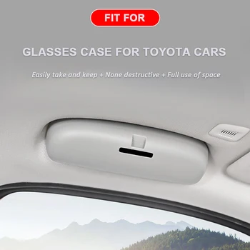 Carmilla Carro ABS Suporte de Óculos de Caso para Toyota Yaris Prévia 2013-2021 Acessórios de decoração de Óculos Titular de Armazenamento de Caixa de Organizar