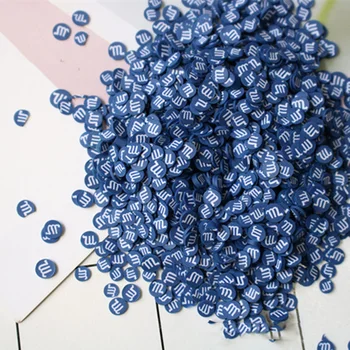 50g Doze Constelações de Sinais Fatias de Argila do Polímero Granulado para Fazer Artesanato Nail Arts Decoração DIY Lodo de Lama Material de Enchimento