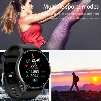 LIGE 2021 Novo Smart Watch, Homens Cheios de Tela de Toque do Esporte Relógio de Fitness IP67 Impermeável Bluetooth Para Android ios smartwatch Homens+caixa