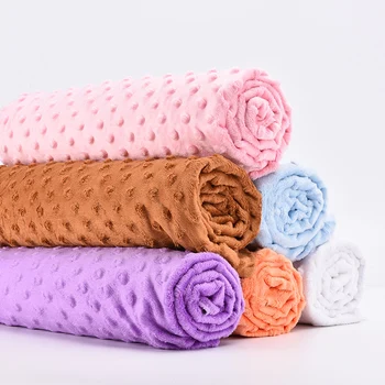 50x150cm Super Macio Minky Dot Tecido Costura Cobertor do Bebê Brinquedos de Material Antipilling Eco-Friendly do Poliéster do Handwork Tecido aveludado