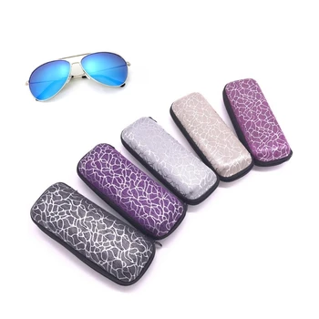 Moda Óculos de Caixa Zipper Stripe Óculos de sol Unissex Caso, a Proteção do Portátil Caso de Óculos de sol Cor de entrega Aleatória