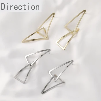 Personalizado Europeu e Americano minimalista longo triângulo geométrico personalidade selvagem DIY brincos jóias acessórios
