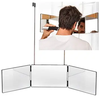 3-Forma Um Espelho de 360 graus de Ângulo de Fase Praticando Truques de Espelho Para o Banho de Corte do Cabelo E Estilo DIY Fazer Até Acessórios