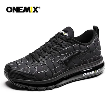 Onemix Nova Mens Almofada De Ar Tênis Treinador Respirável Tênis De Caminhada De Amortecimento Não-Deslizamento Corridas De Fitness Esportes De Sapatos