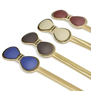 Ouro Cintos Para Mulheres Bowknot Metal Cintos De Elástico Corrente De Luxo, Mulheres, Senhoras Cintos Femininos Decorados Cintura Designer
