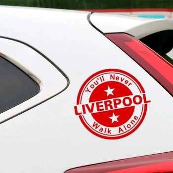 Vinis a Cidade de Liverpool Vermelhos Adesivos de carros Murais Criativos de Decoração Adesivos de pára-brisa Tanque de Combustível Tampa de Ajuste Automático do Estilo DW10786
