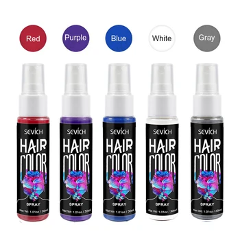 Descartáveis Cabelo Spray Rápida com Duração de Segurança Impermeável, Tintura de Cabelo Roxo Vermelho Branco de Moda Instantâneas Produtos da Cor do Cabelo, tintura de cabelo