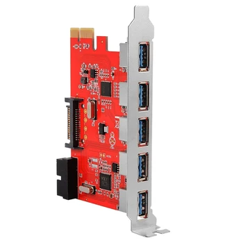 5 Portas do Concentrador USB 3.0 PCI-E Adicionar No Cartão de Controlador SATA 3 PCIE SATA3 PCIE/PCI-E SATA/Cartão de Expansão/Multiplicador de PCI Express, SATA