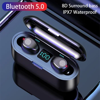 JIMARTI F9o3oo TWS Fone de ouvido Fones de ouvido sem Fio Cobrar Caixa de Esportes Bluetooth 5.0 Fones de ouvido Auricular com Microfone Para carregar o smartphone