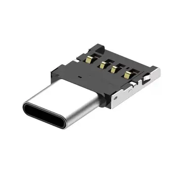 1pcs MINI-USB-C 3.1 Tipo C Macho para USB Fêmea Adaptador OTG Conversor de Resistência Tala de Arame Soldada Tipo Para o Telefone Tablet