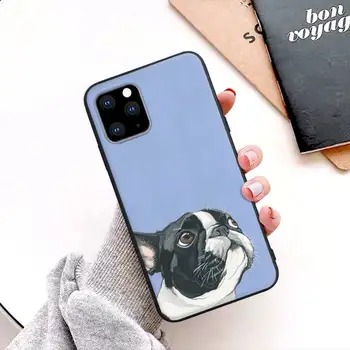 French Bulldog Black Silicone Cell Phone Case For Huawei P9 P10 P20 P30 P40 Lite Pro P Smart 2019 2020 Cover