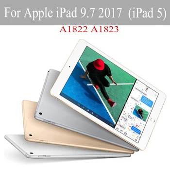 Tablet Case Para Apple ipad de 9,7 2017 Inteligente de Sono / vigília Pintura Escudo Protetor Três vezes Fundas Tampa Para iPad5 de 9,7