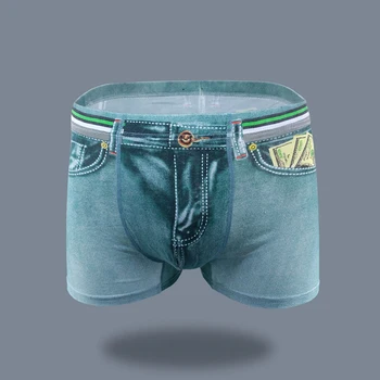 Impressos em 3D Cuecas para o sexo Masculino de Algodão Inferior Homens Respirável roupa interior Elástico na Cintura Boxer Shorts Sexy Pantis