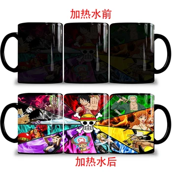 1Pcs 350mL de Uma Peça Canecas de Café Cor de Alterar Xícara de Chá de Luffy Zoro Anime Cartoon Novidade Para Presentes de Aniversário, Festa Vários Estilos