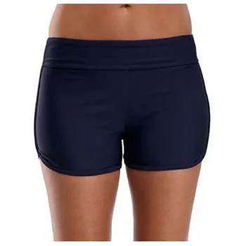 Mulheres de Preto Azul Nadar Bikini Bottom Tankini Shorts, Sunga de Praia, Shorts, sungas de Natação, Surf Banadores mayo sungas