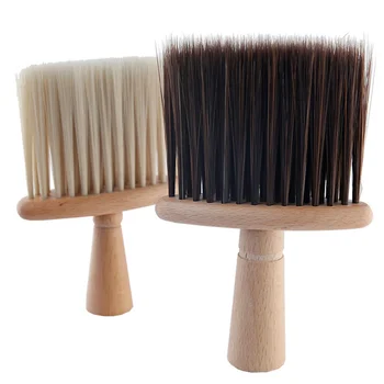 Portátil Alça de Madeira Barbeiro Pescoço Espanador de Cabelo da Escova de Kits de Corte de Cabelo, Salão de Remoção de Escova Escova de cabelo Quebrado para Barbeiro (Bro