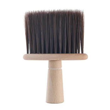 Portátil Alça de Madeira Barbeiro Pescoço Espanador de Cabelo da Escova de Kits de Corte de Cabelo, Salão de Remoção de Escova Escova de cabelo Quebrado para Barbeiro (Bro