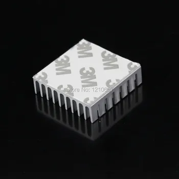 5 peças muito 35mm 35x35x10mm de Alumínio do Dissipador de calor para Computador Eletrônico de Prata Dissipador de Calor com Fita adesiva 3M