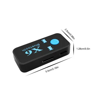 X6 Universal Receptor De Bluetooth V4.1 Apoio TF Cartão de Handfree Chamar o Leitor de Música do Telefone do Carro AUX-In/Saída do Leitor de Música MP3