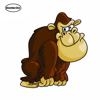 HotMeiNi 13cm x 11.6 cm Velho orangotango Animal Bonito Carro Adesivos de Decoração para Casa de Carro Envoltório Tronco Impermeável Personalidade Decalques