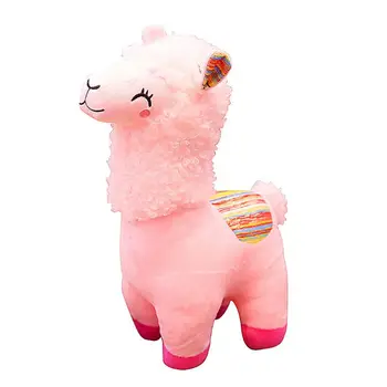 Novo 25cm Sorriso Faixa Alpaca, Lhama Animais de Pelúcia Brinquedo de Pelúcia Boneca Brinquedos Presentes de Aniversário