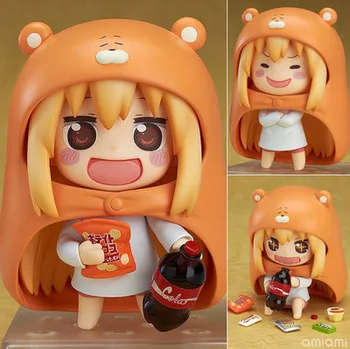 10cm Nendoroi Anime Himouto Umaru-chan #524 Figura de Ação do PVC, brinquedos GK Kawaii Cartoon Figurine Collection Figma para presentes de amigos