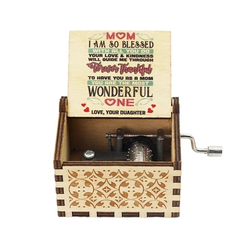 Oana de presente caixa de música, de madeira esculpida caixa é perfeita para presentes de aniversário, ... * rápido* frete grátis **. Caixa de música portátil
