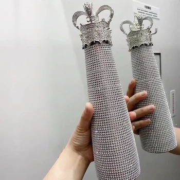 Diamond Cup Coroa garrafa térmica caneca de Vácuo Copo de Alto valor Criativo Copo de Água Presente copo copos em massa bonito garrafa de água espumante
