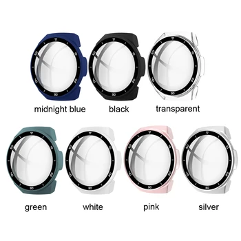 1Pc Marcação Escala estojo de Proteção Para o Huawei Assistir GT 2E Completa Cobertura de Vidro Temperado Protetor de Tela do Quadro de Smart Watch Acessório