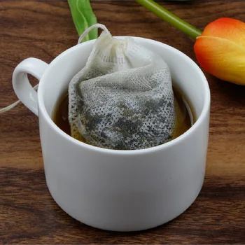 50/100 Pcs/Monte de Saquinhos de chá 5 x 7CM Vazio Perfumado Sacos de Chá Com Seqüência de Curar Selo de Papel de Filtro para a Erva do Chá a granel Bolsas de te
